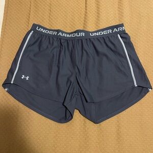 Under Armour Women's Dark Gray-Blue Athletic Shorts with Pockets